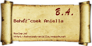 Behácsek Aniella névjegykártya
